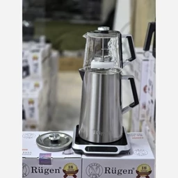 چای ساز روگن مدل Ru-1515 ظرفیت ۲ لیتر با کتری استیل